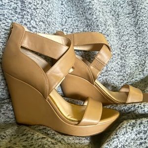 Jessica Simpson Nude Wedge Heels